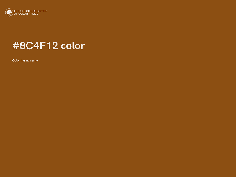 #8C4F12 color image