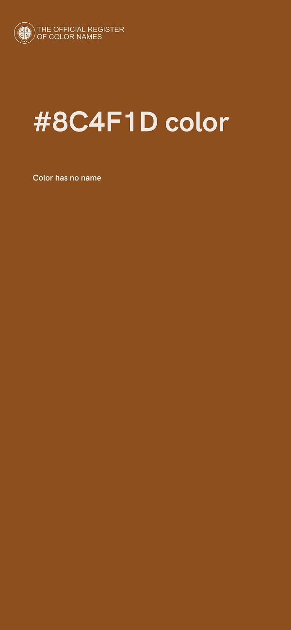 #8C4F1D color image
