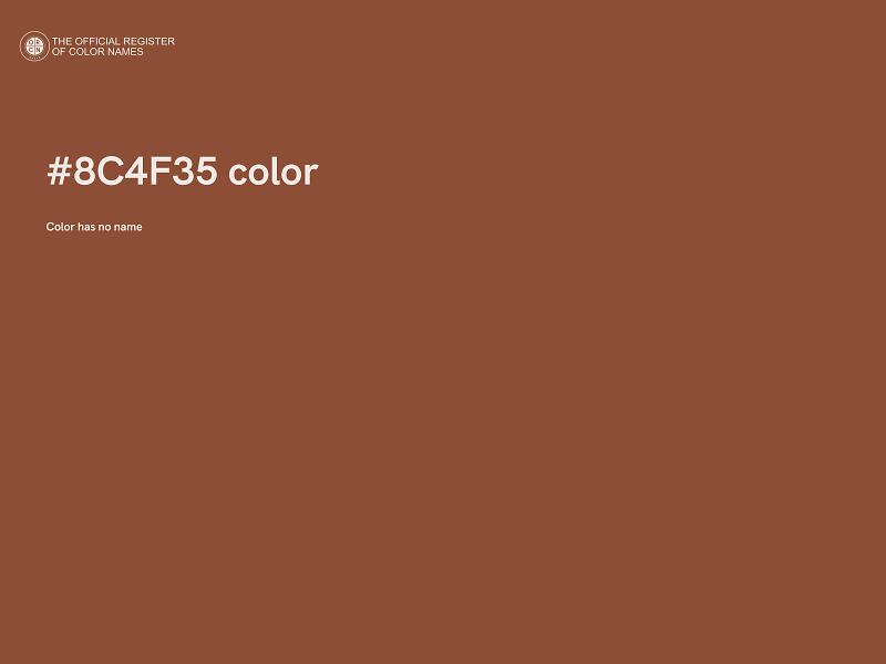 #8C4F35 color image