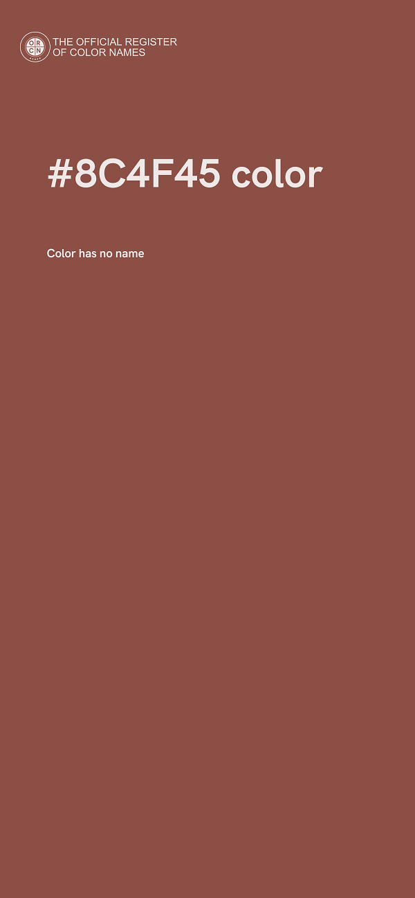 #8C4F45 color image