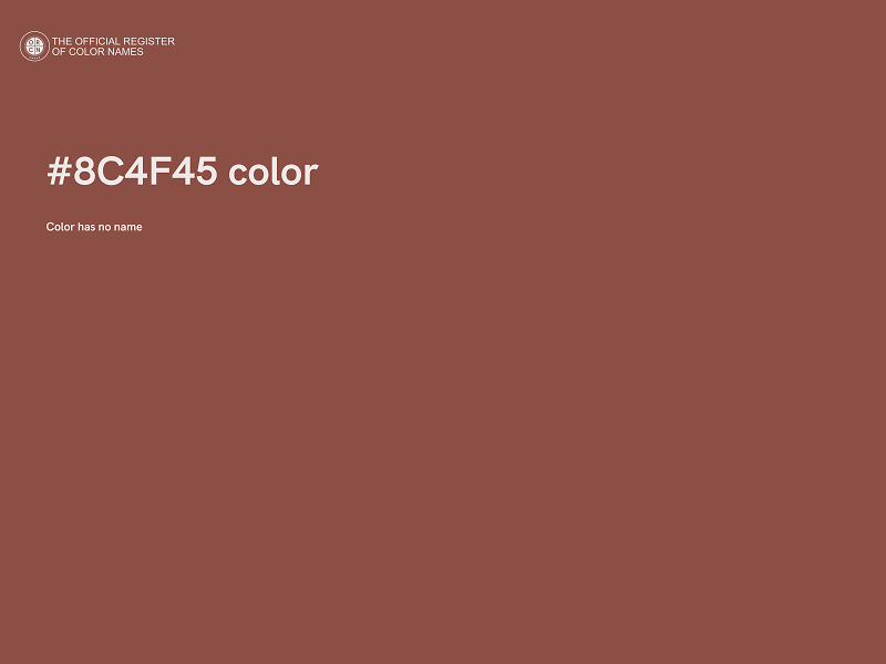 #8C4F45 color image