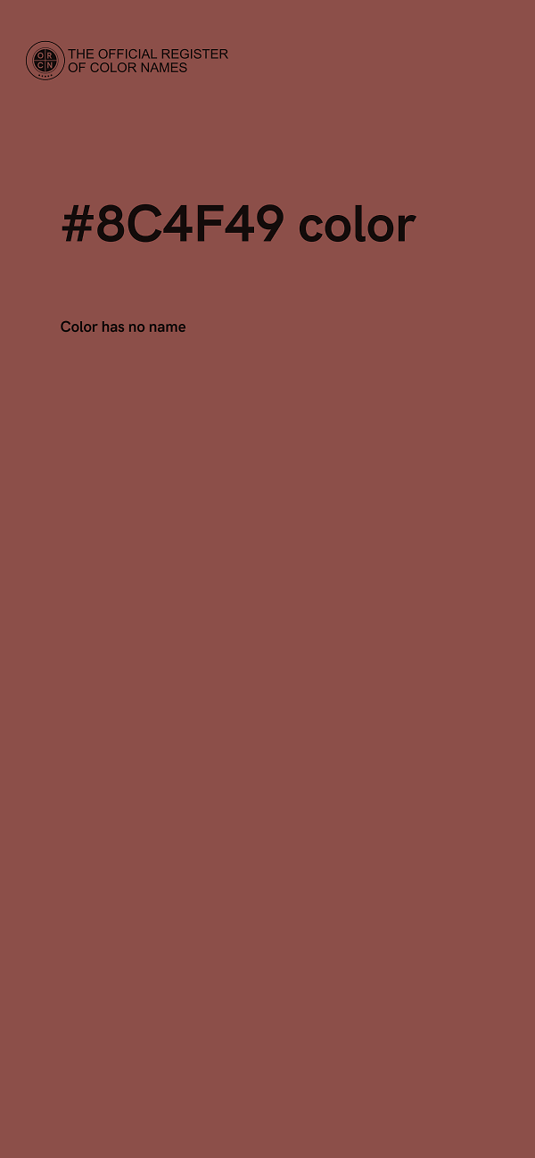 #8C4F49 color image