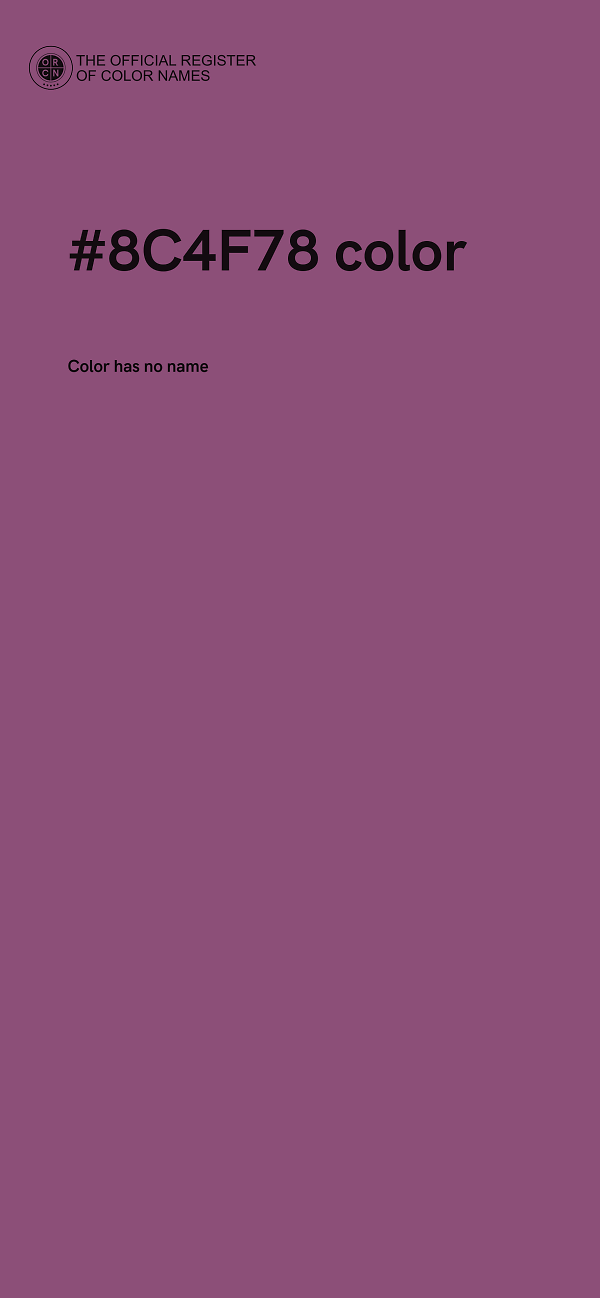 #8C4F78 color image