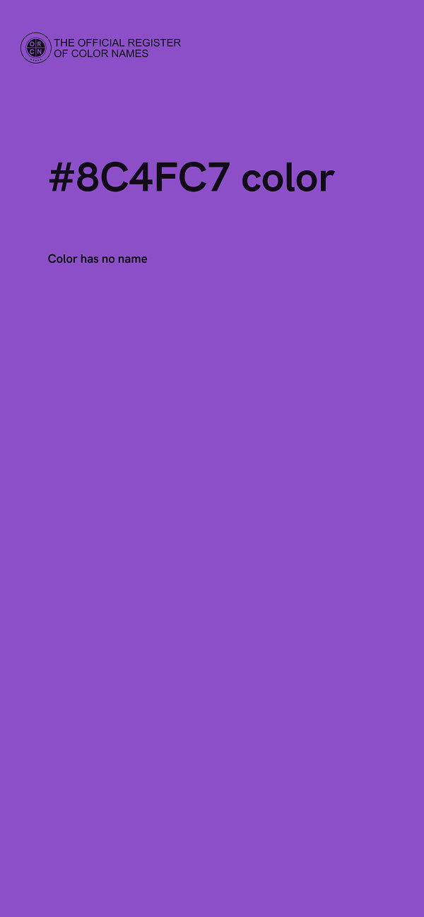 #8C4FC7 color image