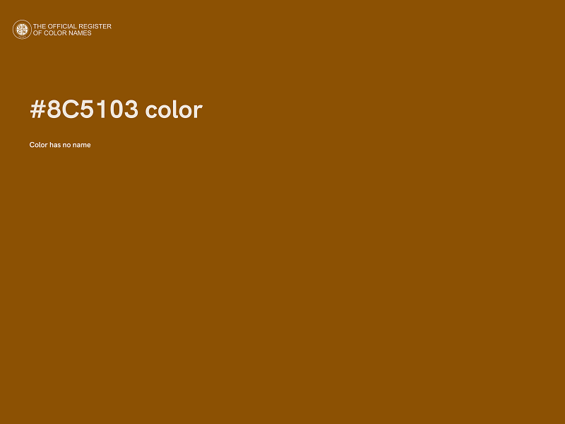 #8C5103 color image