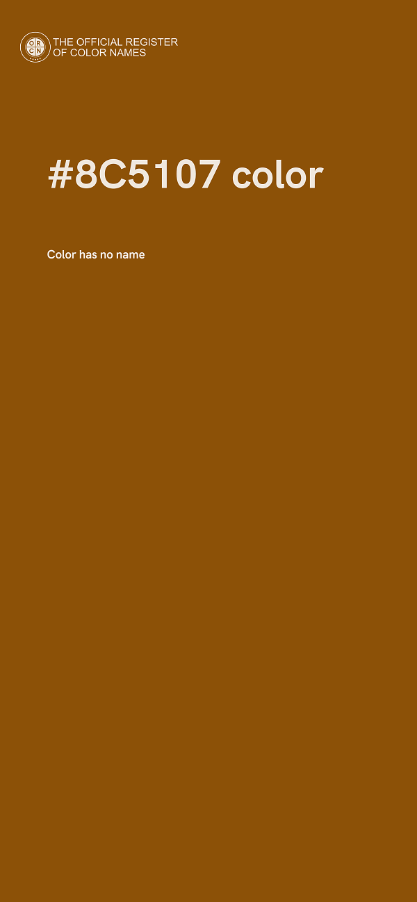 #8C5107 color image