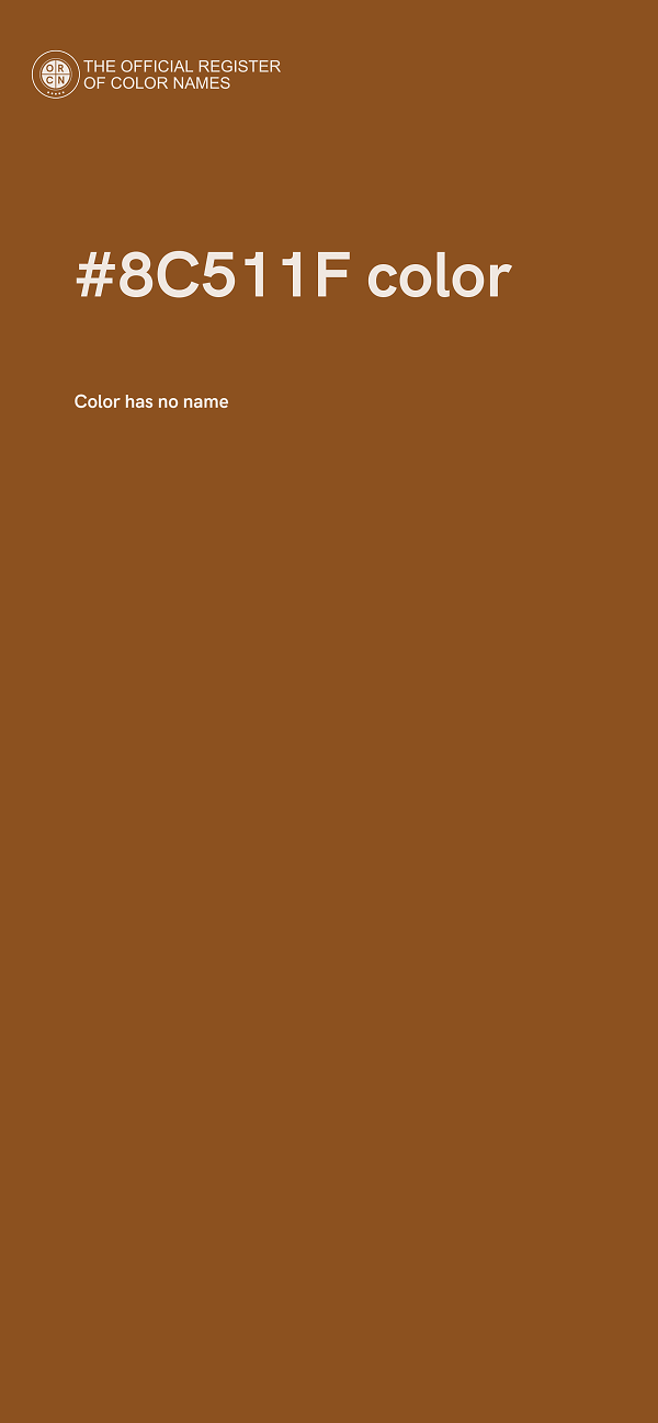 #8C511F color image