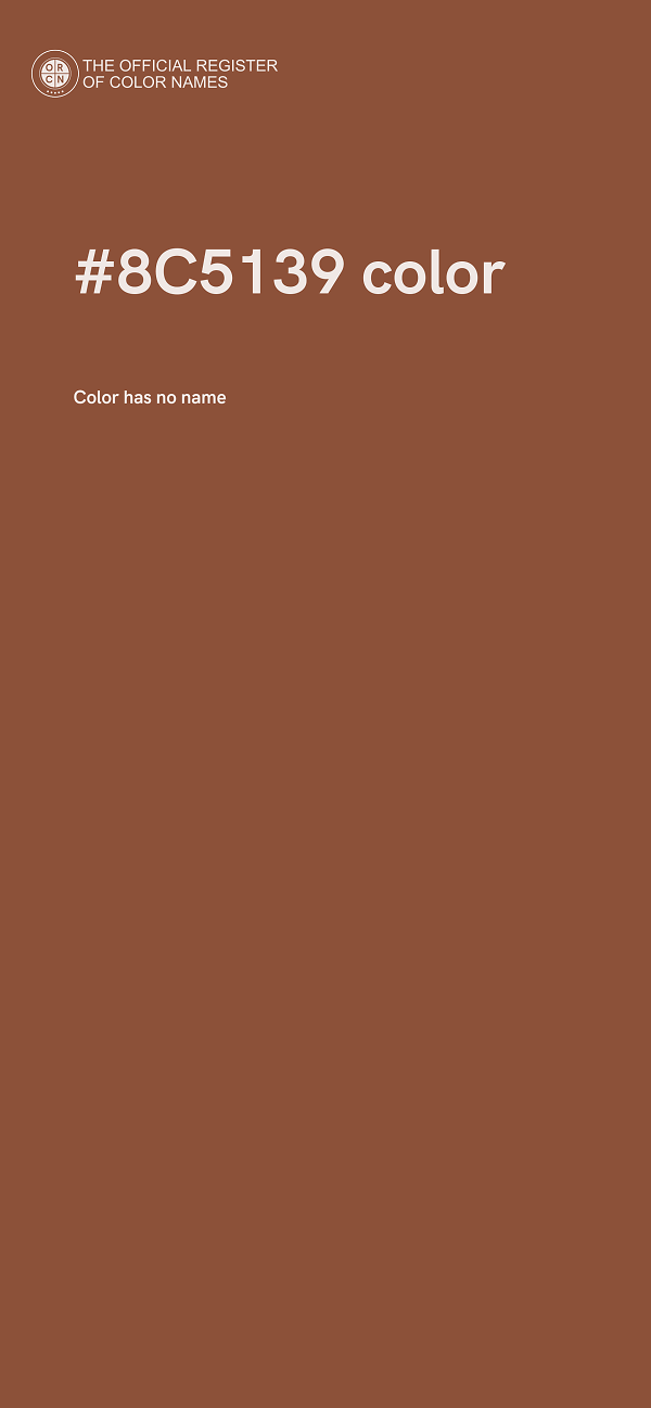 #8C5139 color image