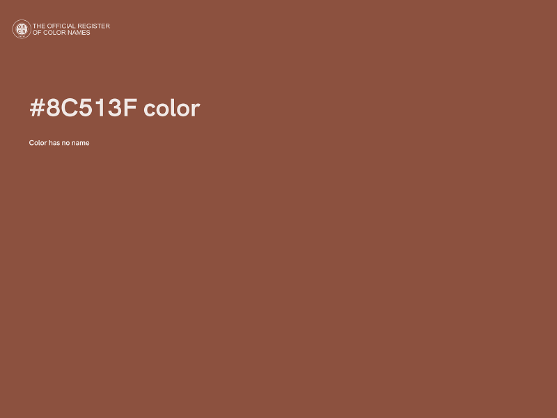 #8C513F color image