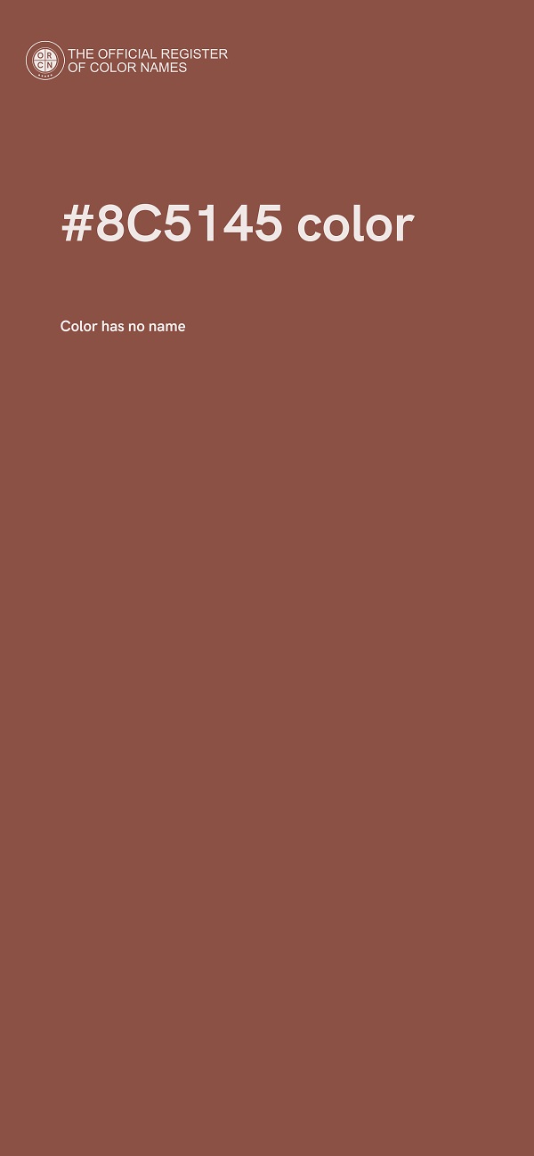 #8C5145 color image
