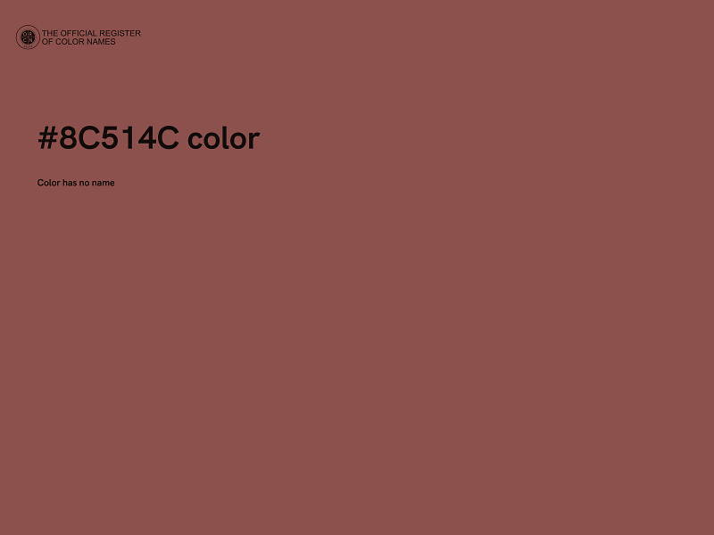 #8C514C color image