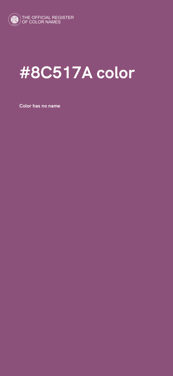 #8C517A color image