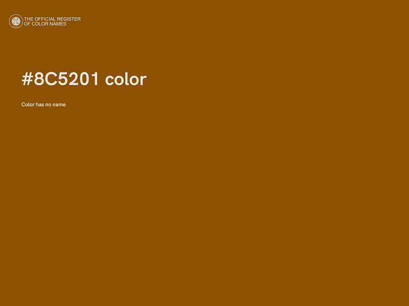 #8C5201 color image