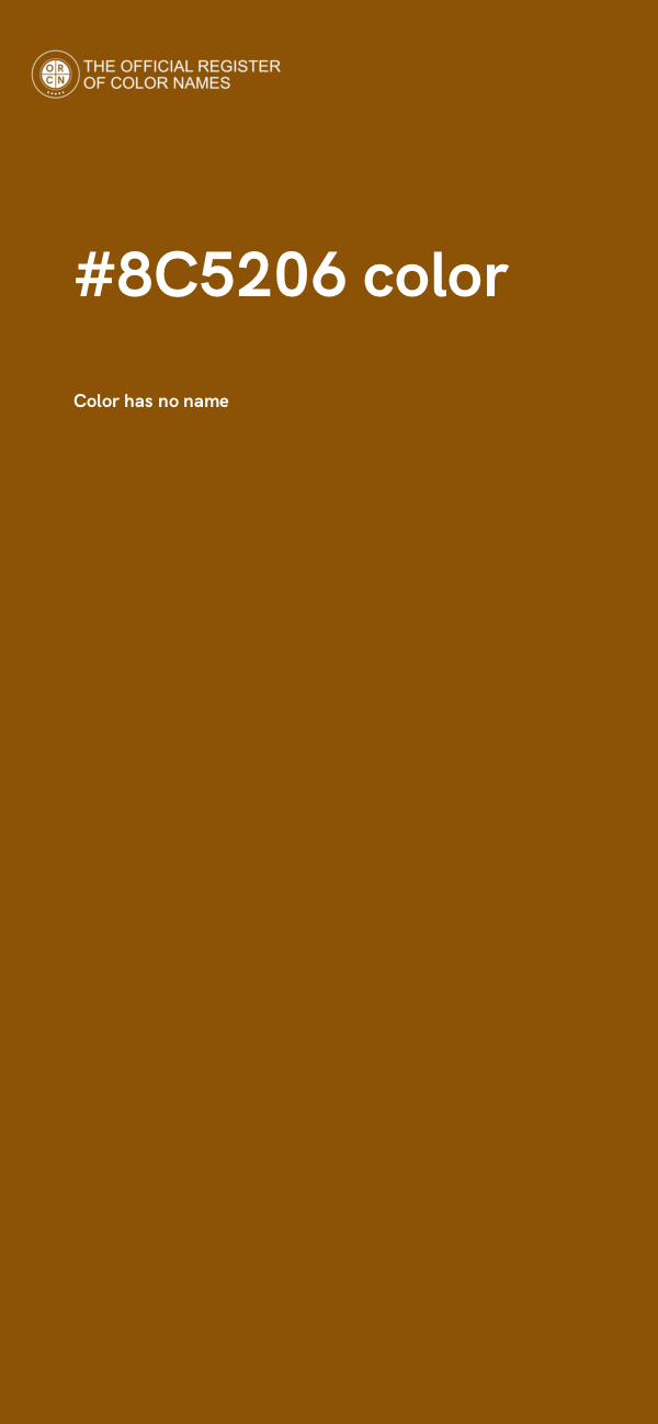 #8C5206 color image