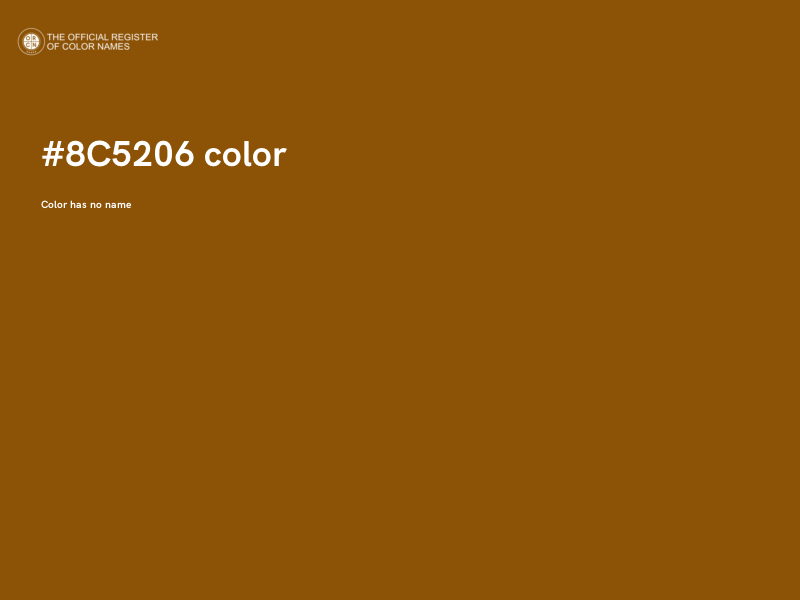 #8C5206 color image