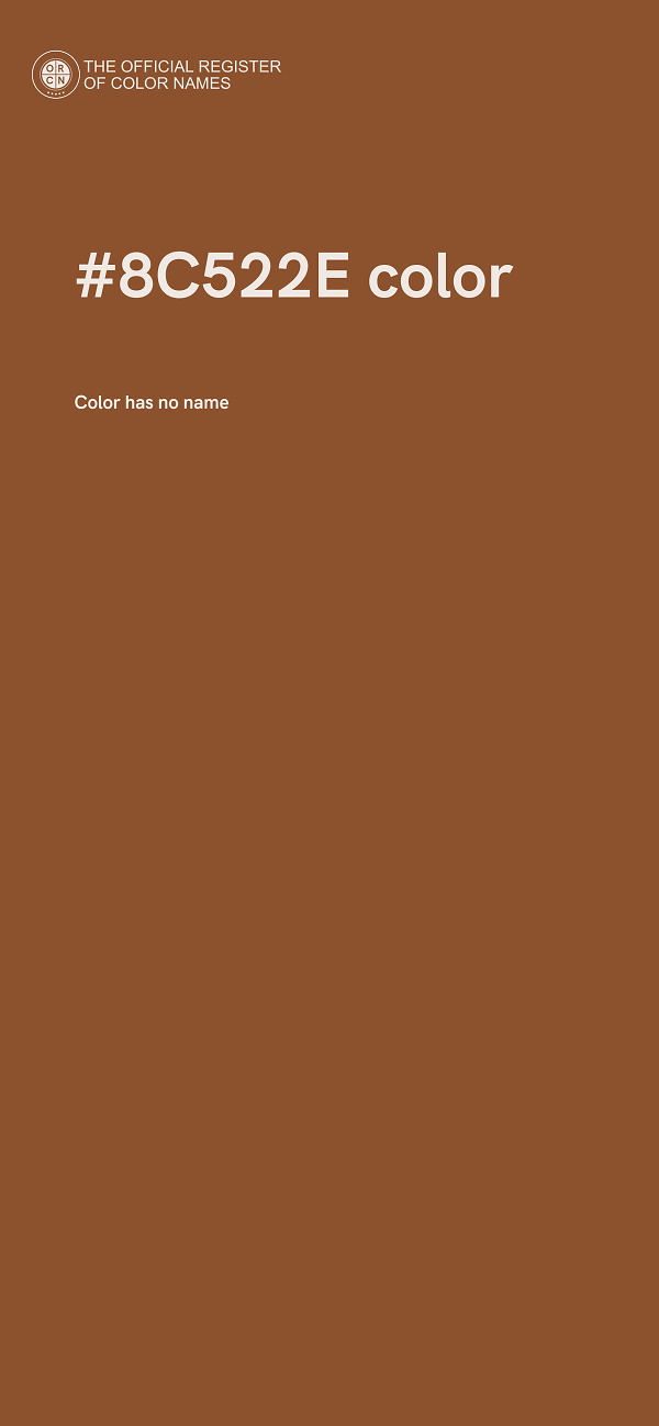 #8C522E color image