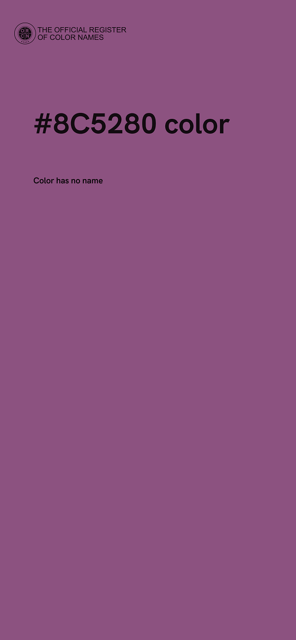 #8C5280 color image