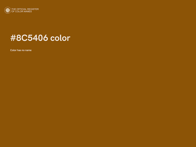 #8C5406 color image