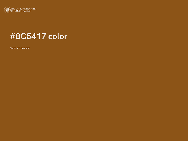 #8C5417 color image