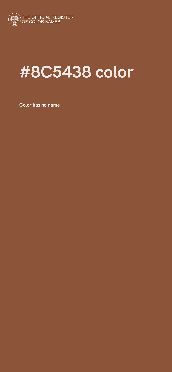 #8C5438 color image