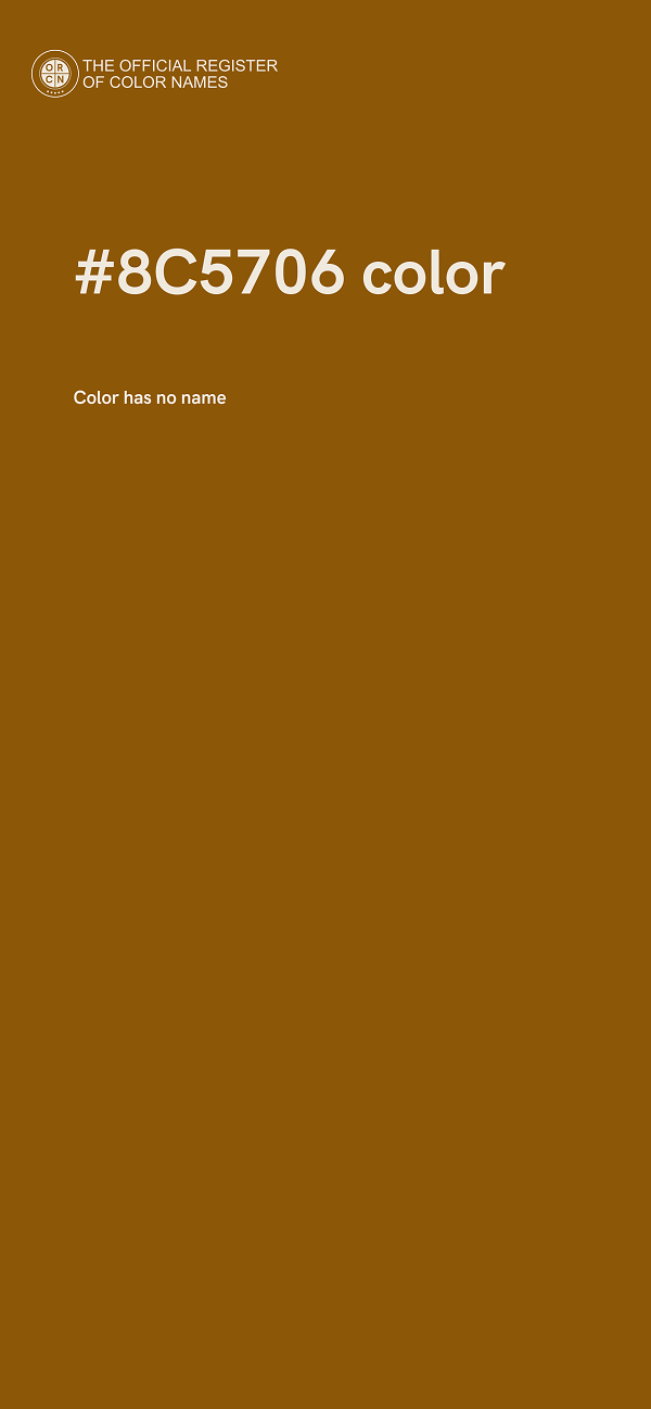 #8C5706 color image