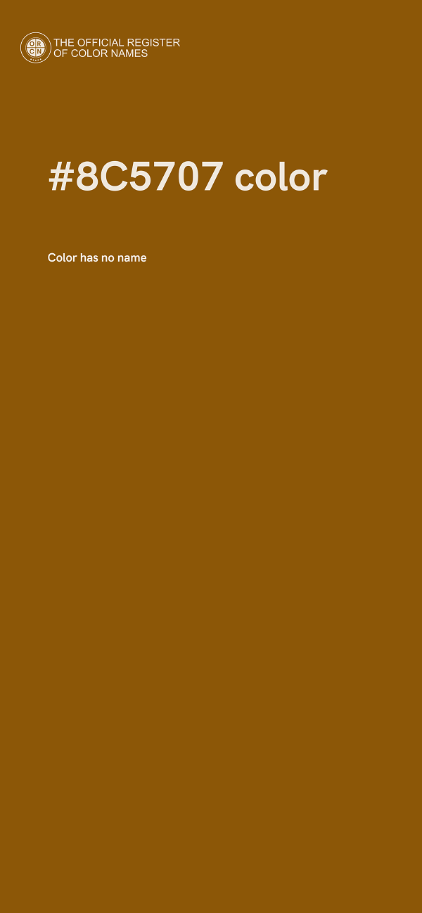 #8C5707 color image