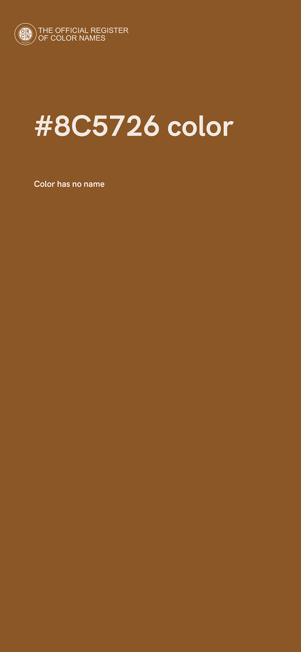 #8C5726 color image