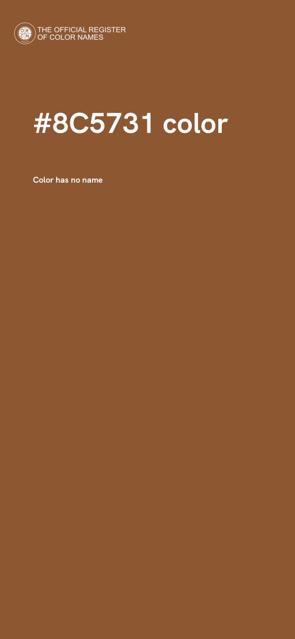 #8C5731 color image