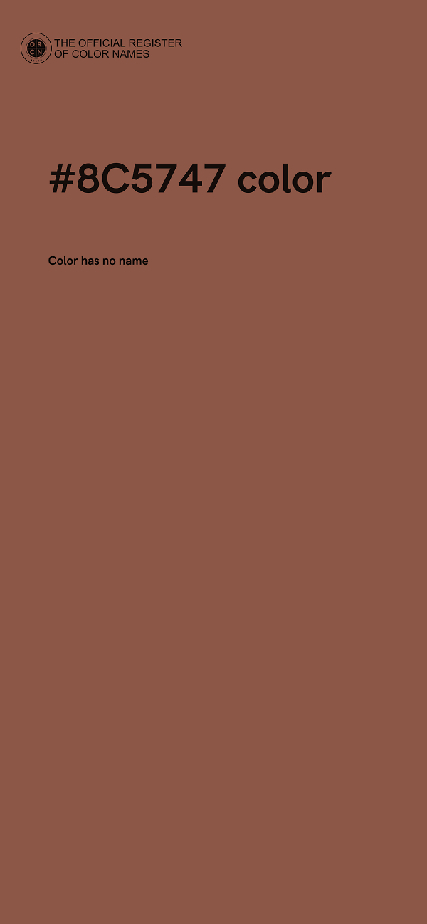 #8C5747 color image