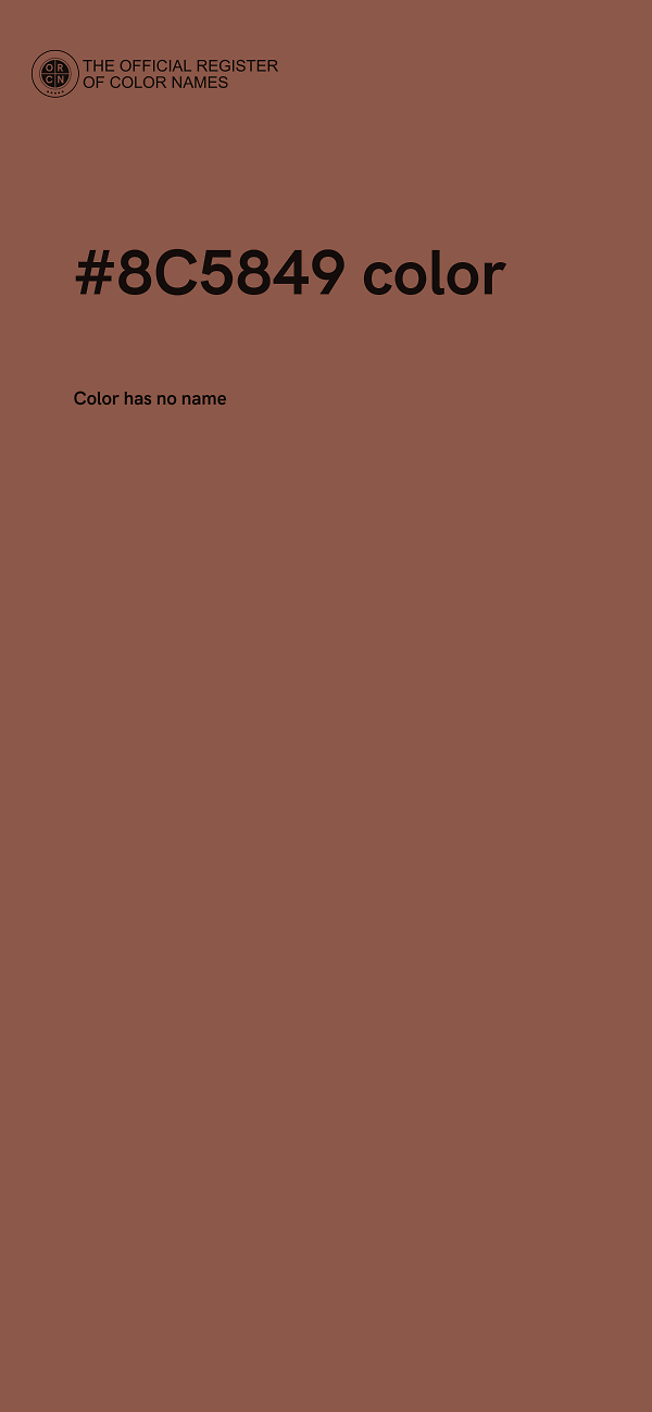 #8C5849 color image