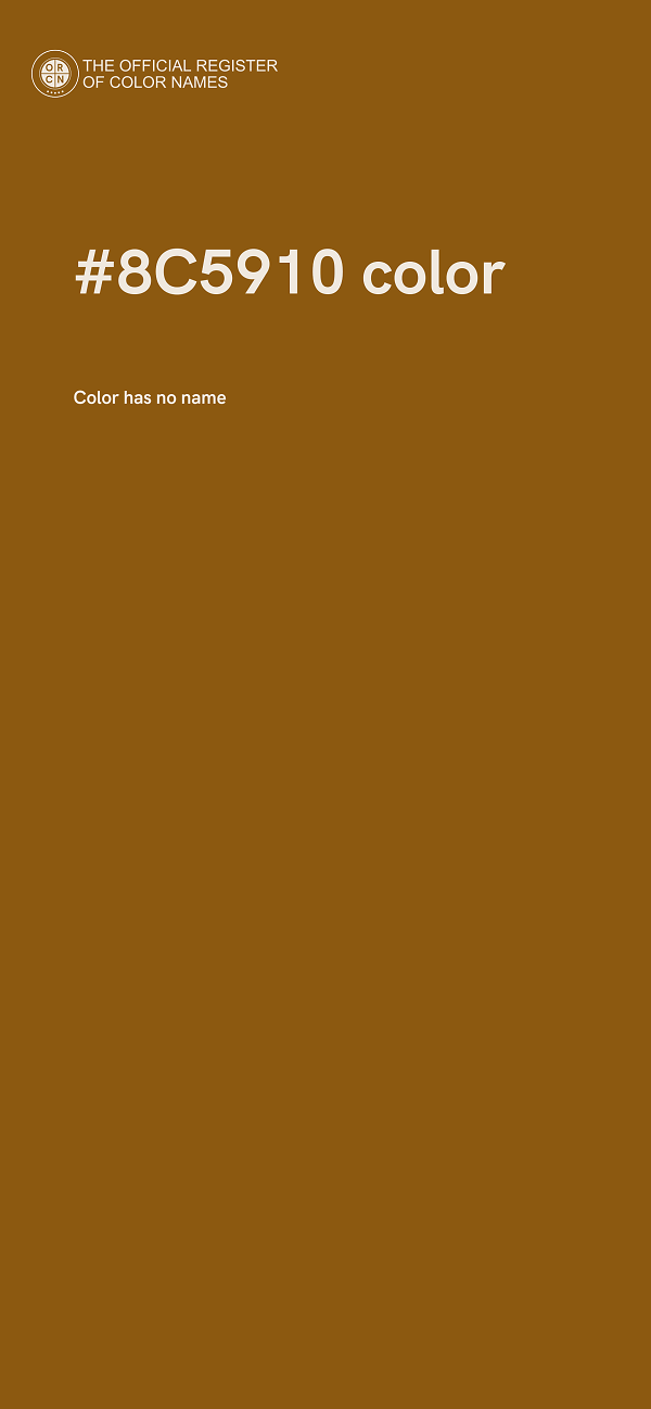 #8C5910 color image