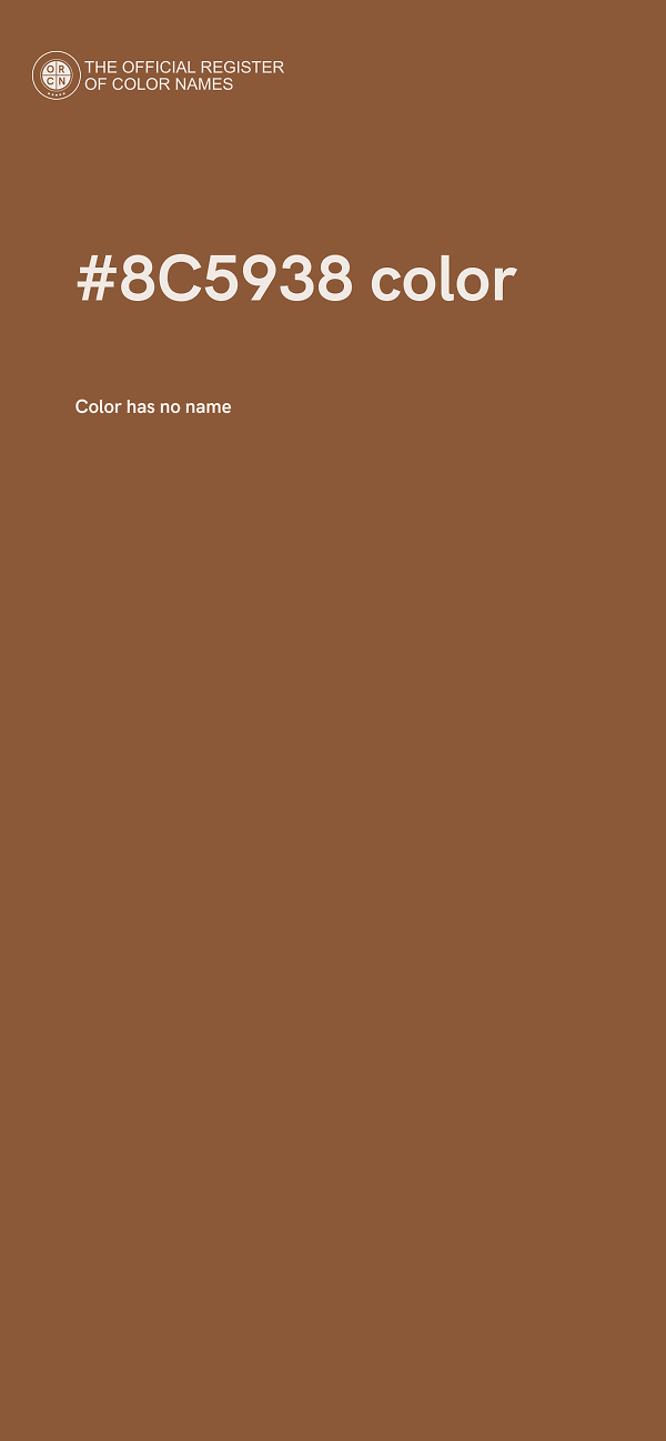 #8C5938 color image