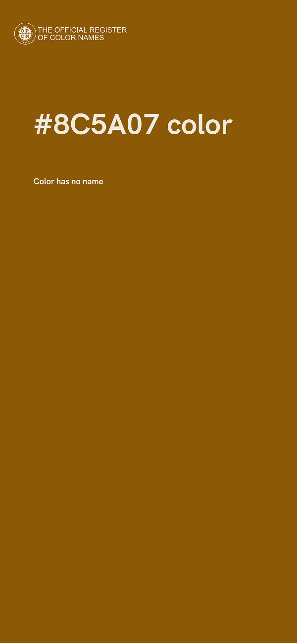 #8C5A07 color image