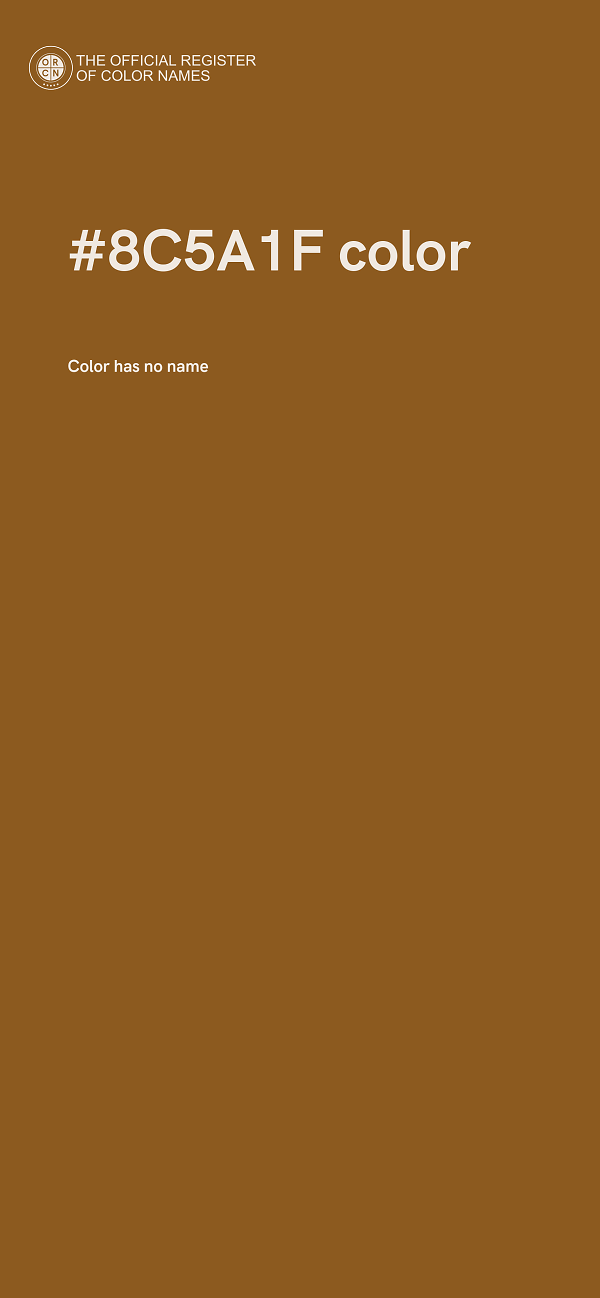 #8C5A1F color image