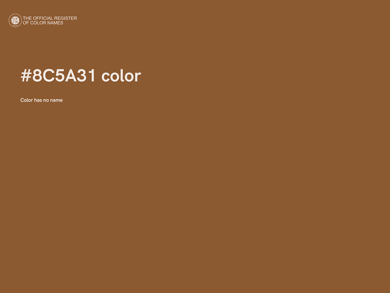 #8C5A31 color image