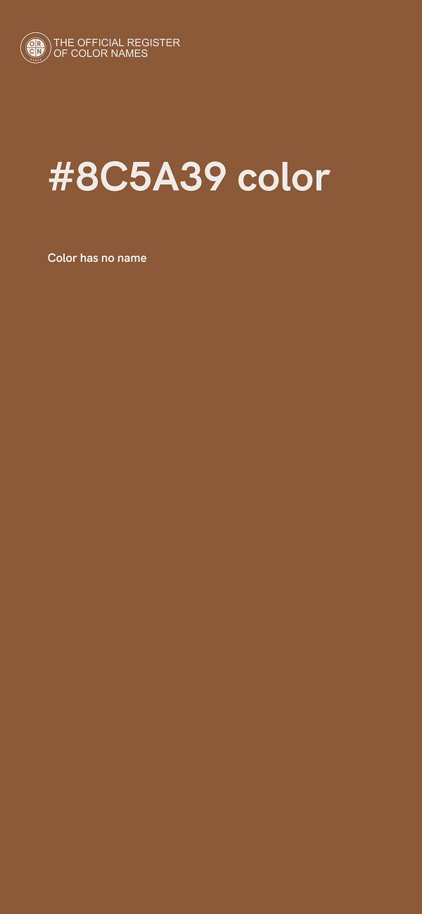 #8C5A39 color image