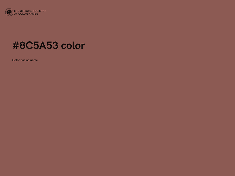 #8C5A53 color image