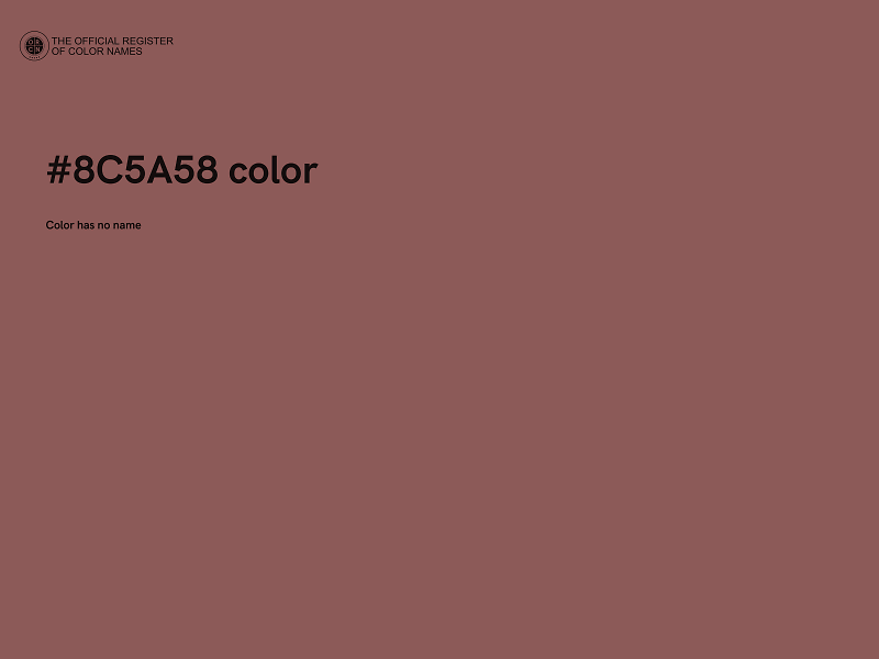 #8C5A58 color image