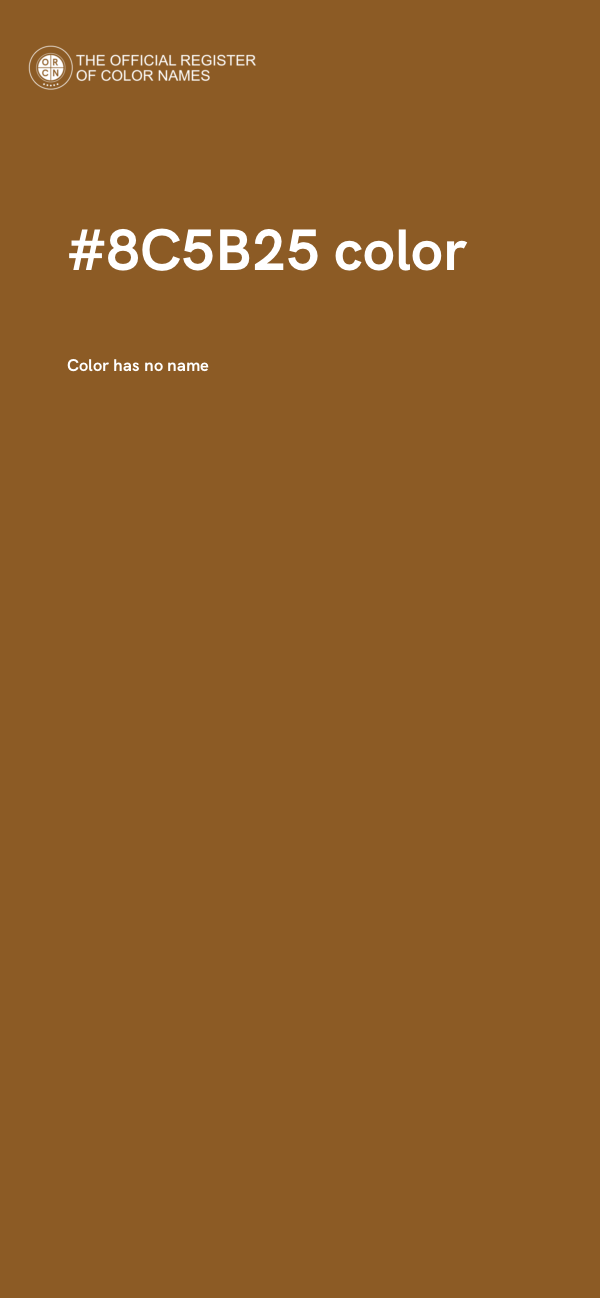 #8C5B25 color image