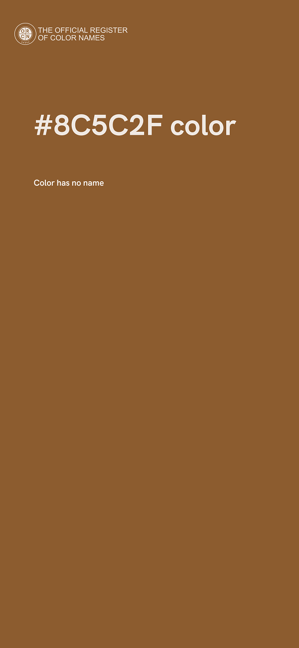 #8C5C2F color image