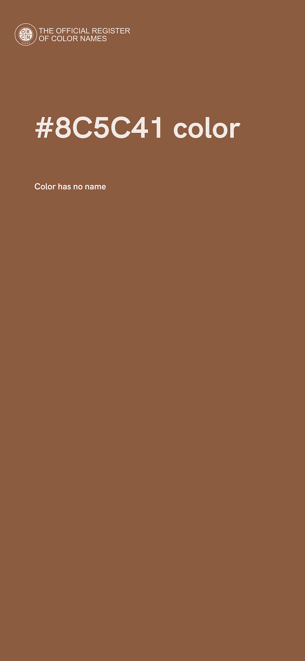 #8C5C41 color image