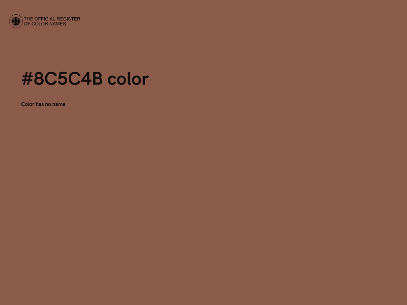 #8C5C4B color image