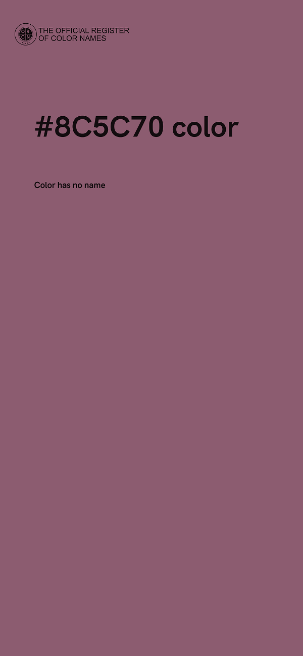 #8C5C70 color image