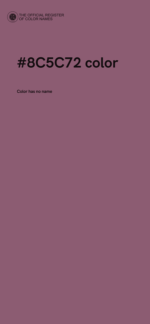 #8C5C72 color image