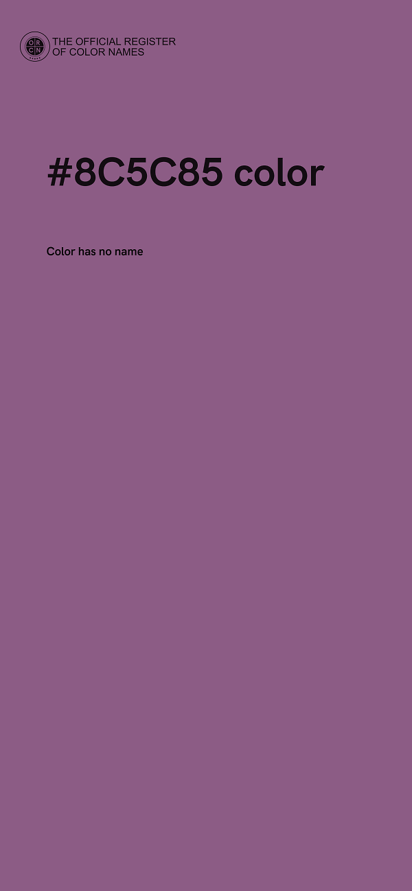 #8C5C85 color image