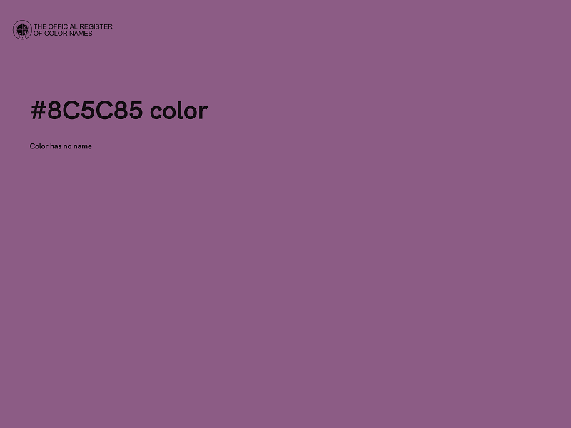 #8C5C85 color image