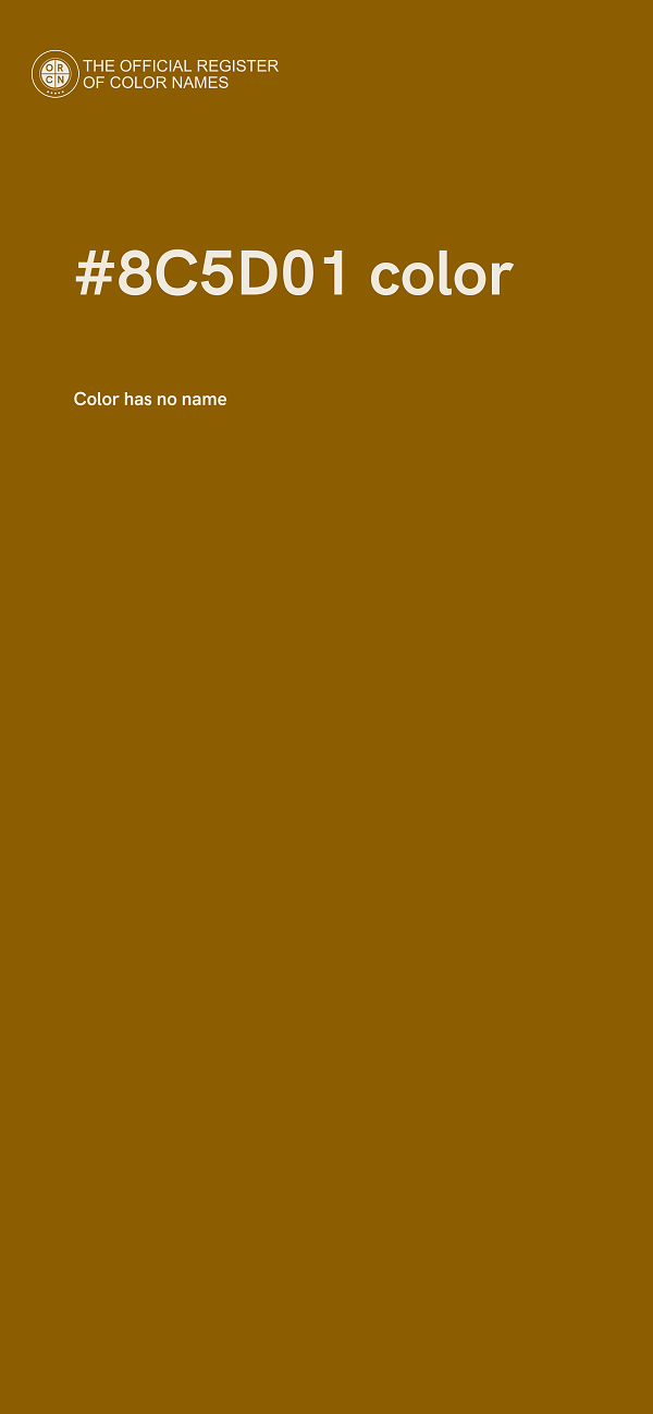 #8C5D01 color image