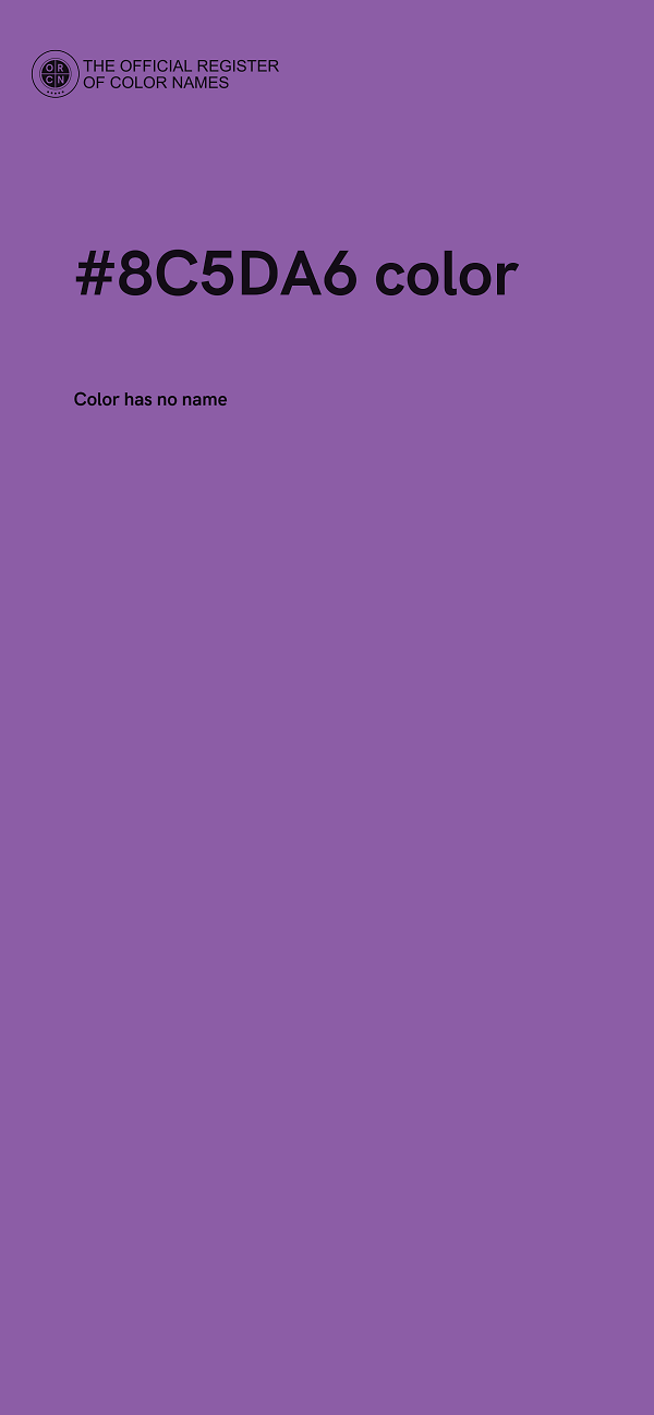 #8C5DA6 color image