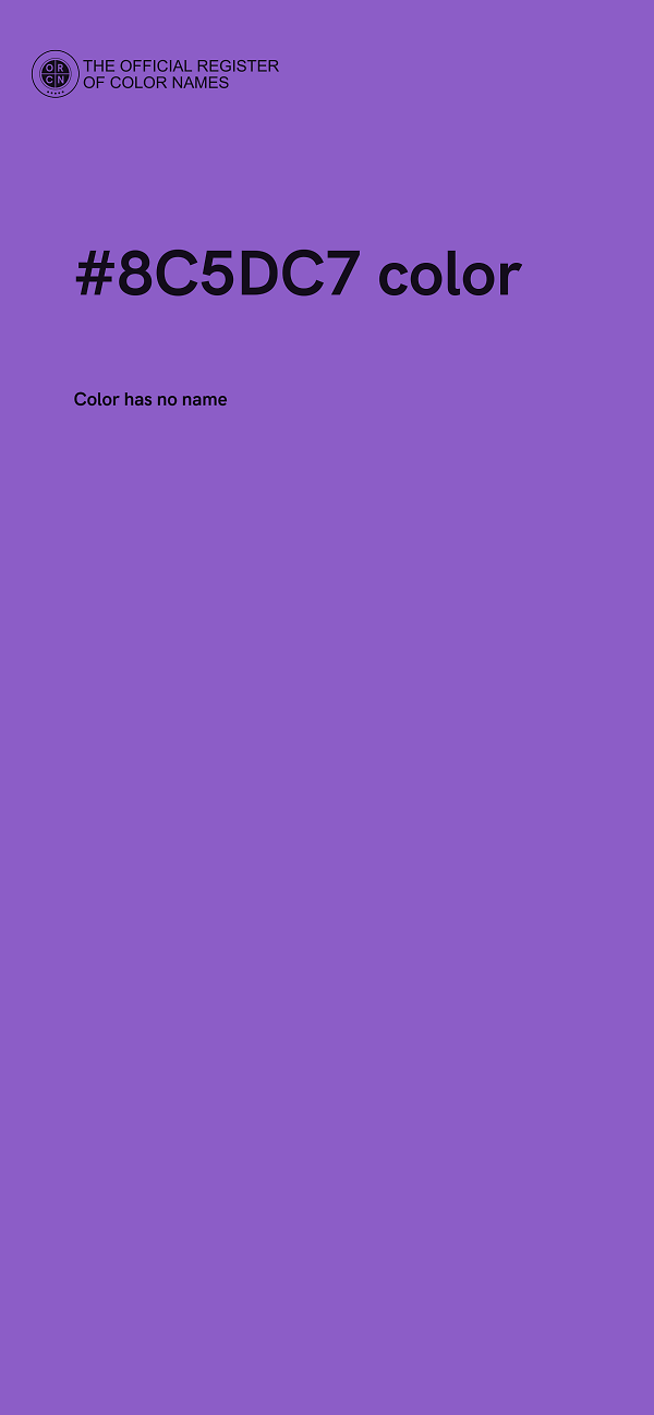 #8C5DC7 color image