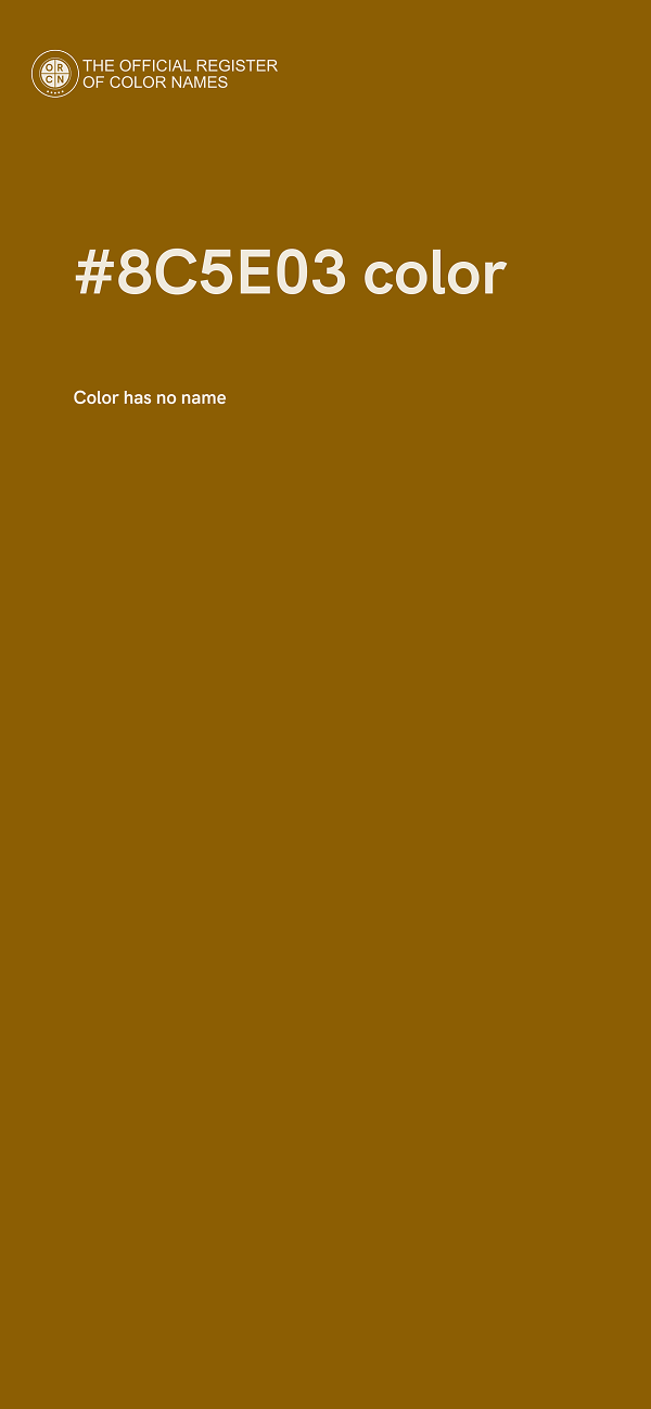 #8C5E03 color image